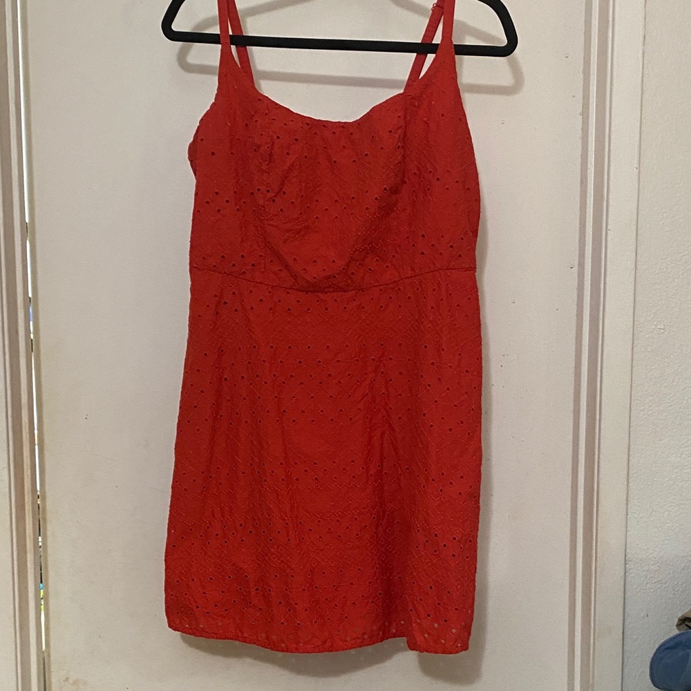 Old Navy Red Eyelet Dress